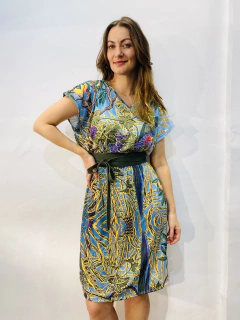 Vestido Kaftan Curto Jersey Arara Verde - online store