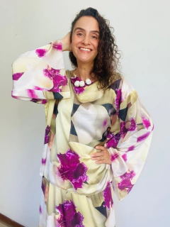 Blusa Sino Cetim Orquidea Branco - online store