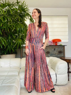 Macacão Sereia Jersey Paul Klee Vermelho - ALESSA