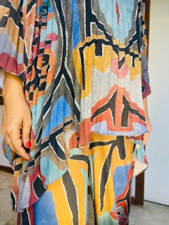 Camiseta Plissada Crepe Paul Klee Rosa - loja online