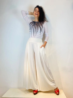 Calça Pantalona Jersey Branca - online store