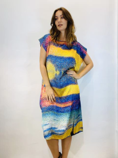Vestido Kaftan Cetim Balneario - loja online