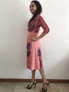 Vestido Curto Sereia Evasê Jersey Antúrio Rosa on internet