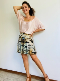 Mini Saia Rodada Jersey Onça - comprar online