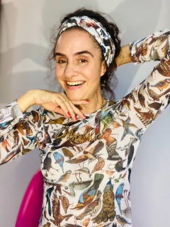 Imagem do Lenço Chiffon 140x100cm Pássaros