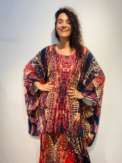 Image of Camiseta Plissada Crepe Leque