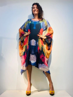 Vestido Plissado Curto Crepe Kupkla