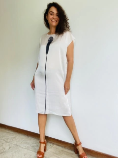 Image of Vestido Kaftan Cetim Microfone