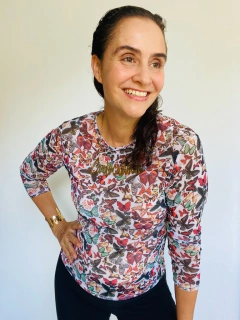 Blusa Pele Tule Borboletas - buy online