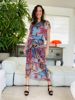 Camiseta Cropped Cetim Paul Klee Rosa - ALESSA