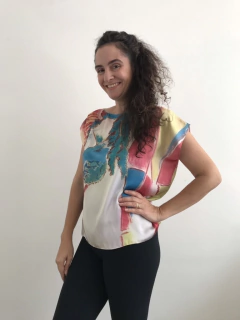Camiseta Kaftan Cetim Moinho  - ALESSA