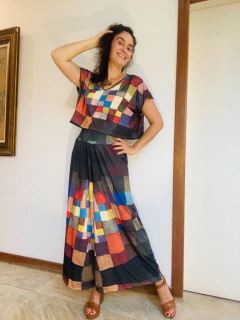 Camiseta Cropped Jersey Paul Klee Colorido