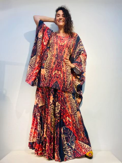 Image of Camiseta Plissada Crepe Leque