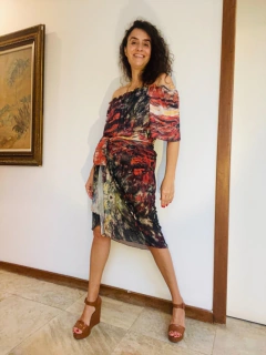 Blusa Cigana Crepe Monet Vermelho