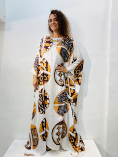 Vestido Maxi Longo Cetim Indigena - loja online