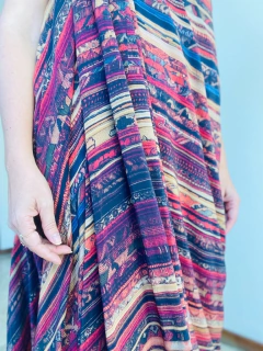 Vestido Moulage Crepe Seda Tapeçaria on internet