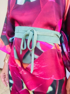 Vestido Maxi Longo Cetim Orquidea Vermelho - loja online