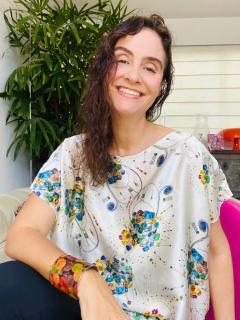 Camiseta Kaftan Curta Seda Jóias - comprar online