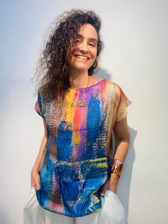 Camiseta Kaftan Cetim Munch