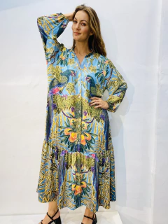 Vestido Chemise Babado na internet