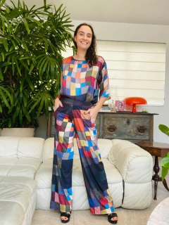 Camiseta Básica Cetim Paul Klee Colorido