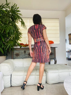 Vestido Tulipa Jersey Paul Klee Vermelho na internet