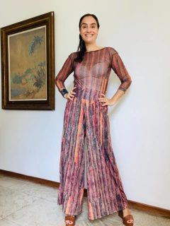 Calça Evasê Jersey Paul Klee Vermelho - comprar online