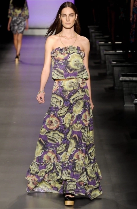 Vestido TQC Longo Laise Chita Roxo