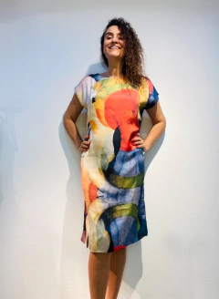 Vestido Kaftan Cetim Kupkla