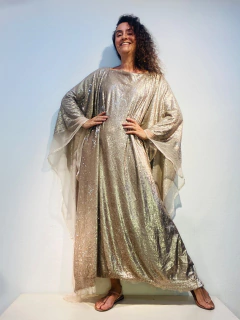 Vestido Maxi Longo Paetê Champagne - buy online