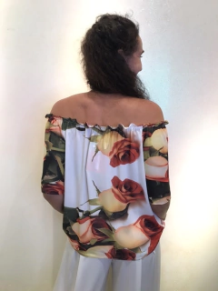 Blusa Cigana Crepe Rosa Ocre na internet