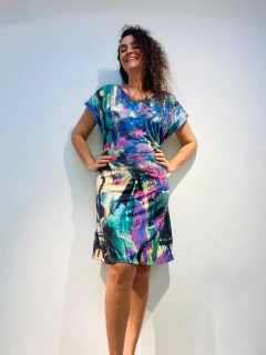 Vestido Kaftan Jersey Joan Blue na internet