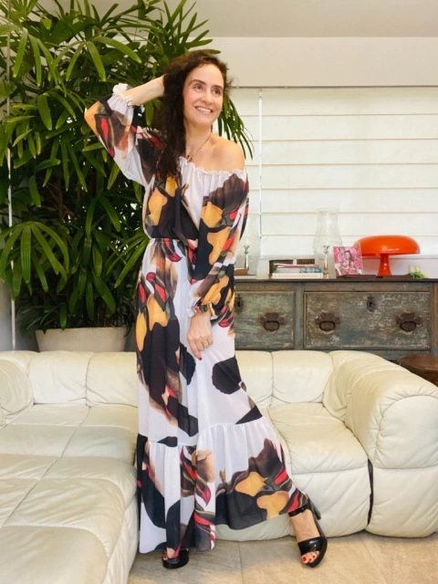 Blusa Cigana Bufante Chiffon Tucano