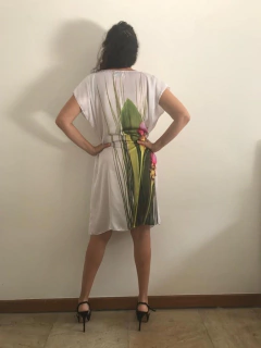 Vestido Kaftan Cetim Folhagem on internet