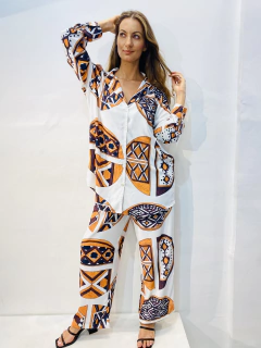 Camisa Social Crepe Indigena - ALESSA