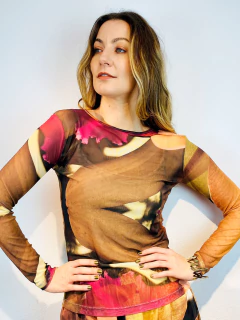 Blusa Pele Tule Orquídea Amarelo - comprar online