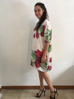 Vestido Básico Cetim Tulipa Vermelha na internet