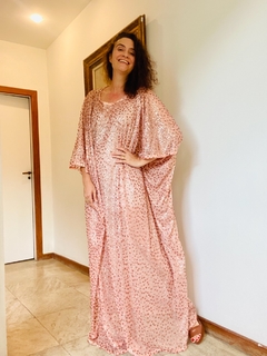 Vestido Maxi Longo Paetê Rosa - comprar online