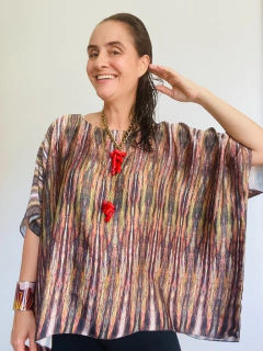 Camiseta Maxi Morcego Cetim Tropical Listra