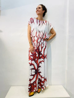 Cropped Kaftan Cetim Coral - buy online
