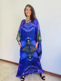 Vestido Maxi Longo Cetim Orquidea Roxo na internet