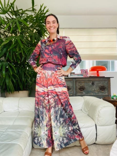 Camisa Social Crepe Monet Vermelho - loja online