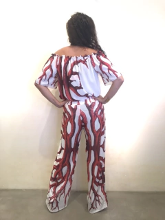 Calça Reta Jersey Coral - ALESSA