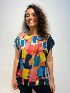 Camiseta Kaftan Cetim Fabienne na internet