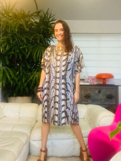 Vestido T Cetim Faisão Corrido - ALESSA