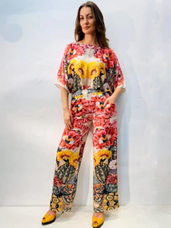 Calça Reta Jersey Cactus