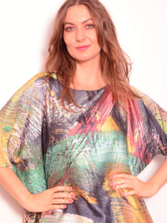 Camisa Morcego Cetim Vert