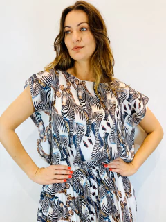 Camiseta Kaftan Cetim Zebra - online store