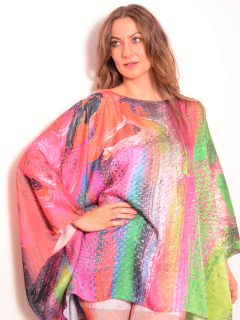 Camiseta Maxi Cetim Rayé - online store