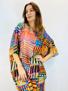 Camiseta Morcego Cetim Xadrez - loja online